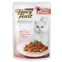 퓨리나 팬시피스트 인스퍼레이션 70g x 24개입 (1박스) 캣 습식 주식파우치 반려묘간식, 비프 (24개입)