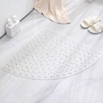 부채꼴 샤워장 매트 욕실 미끄럼 방지 매트 목욕 위생 발 매트 호텔 화장실 매트 욕실 매트, 화이트 (마사지)