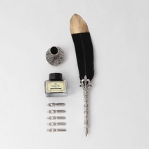 [팬시트리]4종 퀼펜 만년필 세트 / 잉크 깃털펜, 단품, 단품