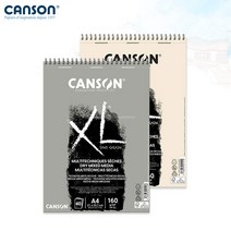 캔손 XL 샌드그래인 드라이 믹스미디어 160g 21x29.7 A4 40매입/A4스케치북, CA110-395 회색