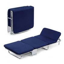 호정스토어 3단 접이식침대 헤드 각도조절 컴팩트 폴딩, 3단 접이식침대 블루