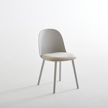 가구앤하우스 베베 DIY 인테리어 플라스틱 디자인 업소용 예쁜 카페 식당 대기실 식탁 테이블 방석 의자 (5colours), 베베 사출의자(그레이), 1개