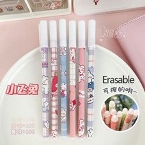 지울 수 있는 귀여운 젤 펜 파란색 잉크 0.5mm 학교 마찰 볼펜 소년 소녀를 위한 한국 문구, 6 PCS F