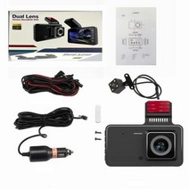대시캠 안드로이드 룸미러 블랙박스 대시 캠 3채널 카메라 카플레이 전면 및 후면 자동차 Dvr 차량 블랙 박스 비디오 레코더 듀얼, Dual lens+32G