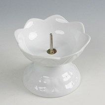 백자 꽃잎 도자기 촛대 (대) 양초홀더 96847EA_#7, 본상품선택