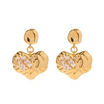 레트로 하트 담수진주 드롭귀걸이 Retro Heart Pearl Drop Earring