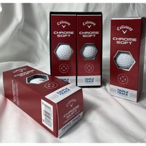 23년 캘러웨이 크롬소프트 화이트 골프공 6구 12구 세트 트리플트랙 홀인원 무료 포장 로고 선물 인쇄, 6구세트