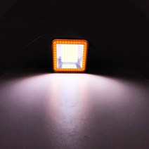집어등 자동차보조조명 헤드라이트 전조등 WD 신제품 미니 작업등 3 인치 사각 COB 투광 천사 눈 조리개 포함 범용 차량 운전, 05 white yellow