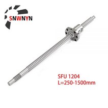 볼스크류 베어링 너트 서포트 가이드 SFU1204 볼 스크류 250mm 300 350 400 450 500 550 600 650 800 1000 1500mm 스크류 1204 플랜, only one Coupling
