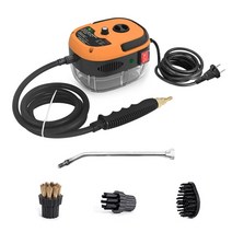 업소용 스팀 청소기 2500W 고온 가압 스팀 청소기 주방 가구 브러시 헤드 포함 110V 220V, 02 YELLOW_03 UK, 02 YELLOW_03 UK