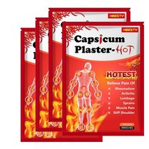 HBESTY 발열 고추 파스 어깨 목 다리 관절 근육 패치 4팩, default