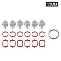 실린더 헤드 가스켓 흡기 매니폴드 개스킷 6 pqy-imk02가 있는 bmw 스월 플랩 블랭킹 플레이트 씰용 알루미늄으로 6 x 33mm oem 디자인 세트