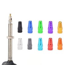 JABEZOC1067 자전거 알루미늄 프레스타 밸브캡 튜브캡 마개, 그린(1067-3)