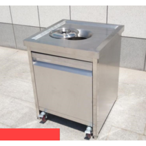 퇴식구 잔반처리대 짬 반납 짬처리 퇴식대 개수대, 둥근 구멍 70x70x80 더하기 15