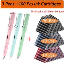 만년필선물의미 입문 쓰는법 각인 파우치 케이스 잉크 충전 3 kawaii 만년필 100 pcs 잉크 카트리지 세트 서예 펜 세트 0.38mm ef 펜촉 문구 학교 사무용품, ef0.38mm, 18