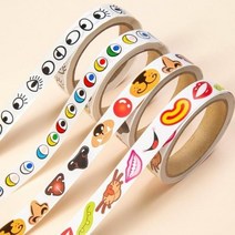 롤스티커 얼굴만들기 눈코입, 검정 눈