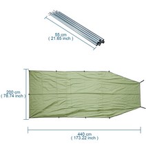 자동차 그늘 텐트 차박텐트 휴대용텐트 캠핑 삼겹살텐트 그늘막텐트 타프, 440x200cm