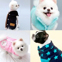 강아지옷 외출복 겨울후드모음 국내산 2+1 초소형부터 빅사이즈까지 XS-5XL, 털꼬깔블루