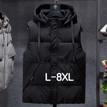 쥬엔리치 남자 빅사이즈 패딩 조끼 밀리터리 전술 후드 남성 가을 겨울 L-8XL