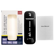 LTE라우터 농장 이동식 와이파이 CCTV 4g lte 무선 usb 동글 150mbps 모뎀 스틱 어댑터, 협력사, 검은색