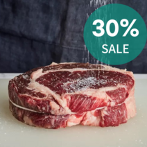 프라임 냉장 숙성 꽃등심 블랙앵거스 립아이 스테이크 Fresh Prime Ribeye Steak, 500g (CAB)