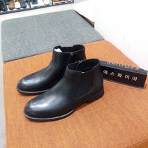 [행복한백화점][에스콰이아(제화)]특가 포트폴리오 남성 깔끔한 지퍼 첼시부츠 검정색 소가죽 061