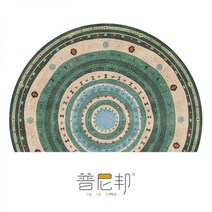 러그 패턴 천연 수입러그 침실 먼지없는 고급 장모 양털러그 프리미엄 이케아, 폭60CM×길이90CM, 바로크-생기 반원