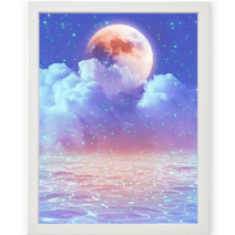 액자 세트 DIY 보석 큐빅 비즈 십자수 30x40 cm, 화이트, 31.달빛 바다