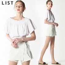 리스트 [리스트] 랩 프론트 프레이드 데님 팬츠