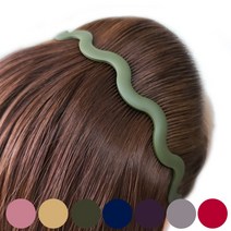 인조이박스 안아픈 스프링 물결 얇은머리띠 헤어밴드 남자 여자 BMA12