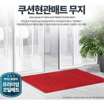 실외 출입구 먼지털이 발판 논슬림 코일 현관매트 중 심발매트 고무, 1개, 무지 녹색 중