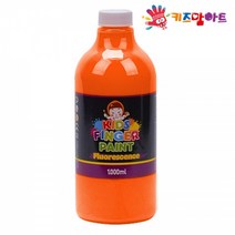 제이스토어 / 키즈맘아트 핑거페인트 형광색 낱색 형광주황 1000ml