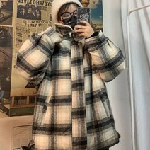 가바바 남성 코트 체크무늬 겨울 따뜻한 스타일 강추 데이트룩 숏 코트 G40046
