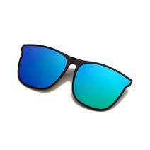 자동차 드라이버 고글 오토바이 나이트 비전 안경 눈부심 방지 빈티지 스퀘어 선글라스에 편광 된 클립 Pho, 01 green