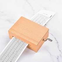 소품 수동오르골 오르골 종이악보 원목 빈티지 우드 선물용 크리스마스 인테리어, 30음느티나무3보곡+7백지테이프+펀치