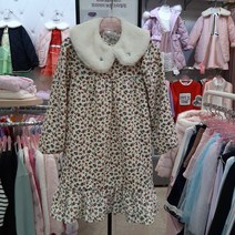 로엠걸즈 여아 퍼 목도리 애리 세트 잔꽃 원피스 RGOW20N2C