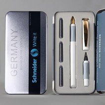 1+1 슈나이더 만년필 0.5mm 학생 매일 쓰기 펜 다중 비즈니스 서명 이라누리타 젤 듀얼 팁 잉크 카트, 02 A2_01 F 0.5mm