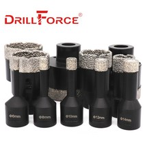 코아드릴 함마 엔진 건식 피셔Drillforce-M14 스레드 드릴링 코어 비트 구멍 톱 도자기 타일 대리석 석재, 16 42mm