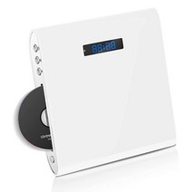 Famishow TV용 DVD 플레이어 슬롯 AV HDMI 출력 및 USB 입력 케이블 리모컨 포함 벽 장착 가능 화이트, White