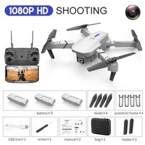 드론 헬리콥터 E88 와이파이 FPV 광각 HD 4K 1080P, 12