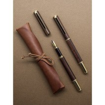 디킨스 만년필 로즈우드(가죽케이스 포함), F(기본), 한글 명조