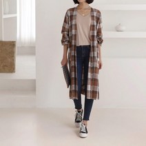 수키 체크롱가디건 1036182