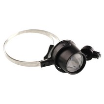 루페 루뻬휴대용 15X 루페 렌즈 헤드 밴드 돋보기 보석상 시계 수리 LED 눈 Loupe 쉬운 착용 유리, 한개옵션0