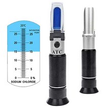 Salinity Refractometer 0~28% Scale Range Measuring Sodium Chloride Content in Brine Seawater and I, 1