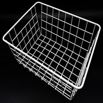 철제 스텐 와이어 바스켓 펜트리 수납 바구니 흰색