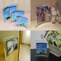 곡선 탁상형액자 탁상아크릴액자 탁상용사진액자 탁상액자프레임 아크릴미니액자, 3R