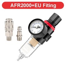 에어 레귤레이터 1pc afr-2000 공압 필터 공기 처리 장치 압력 조절기 압축기 감소 밸브 오일 물 분리 afr2000 게이지, afr-2000 w eu(smpm)
