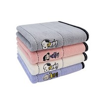 송월타월 스누피 프렌즈40 수건 140g 30수 면사, 핑크, 4개