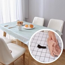 구매만족 가성비짱 아이디어 제품 안전 실용템 캠핑 체크 테이블보 행사방수식탁보 식탁유리대용, §●화이트체크(a)..♥, §●상품선택..♥
