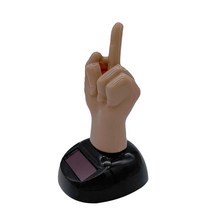 손가락 태양 광 발전 떨고 자동차 장식 대시 보드 장식 자동차 인테리어를위한 장식품 만화 손가락 선물, 하나, 보여진 바와 같이